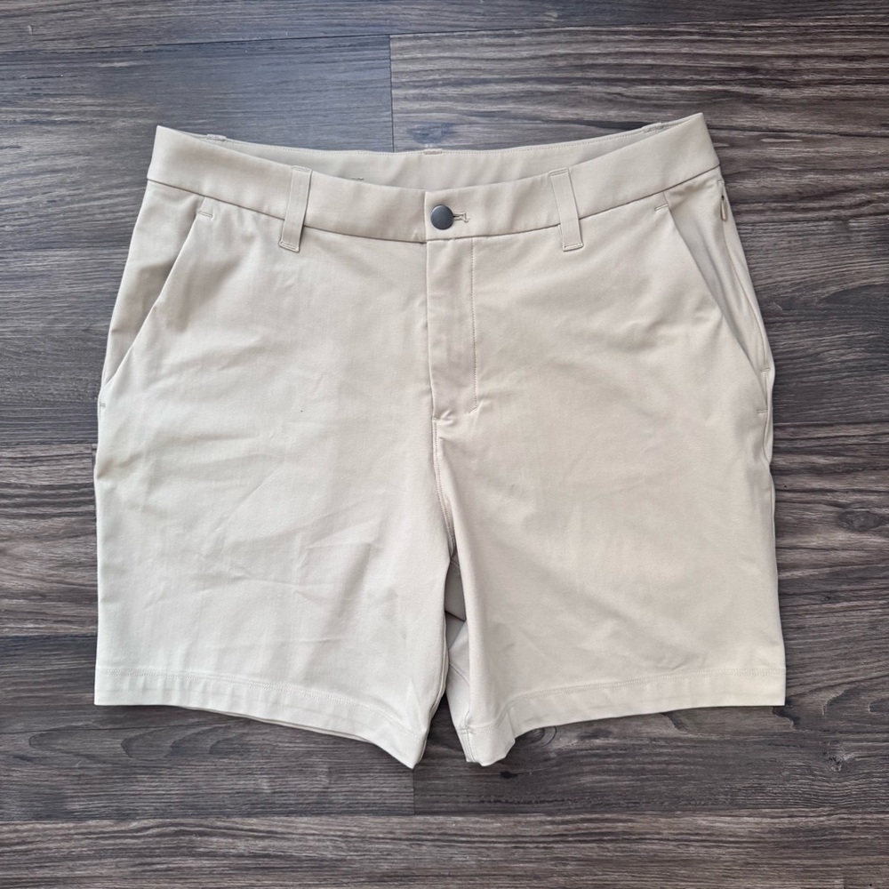 Lululemon Athletica Beige Flat Front Shorts